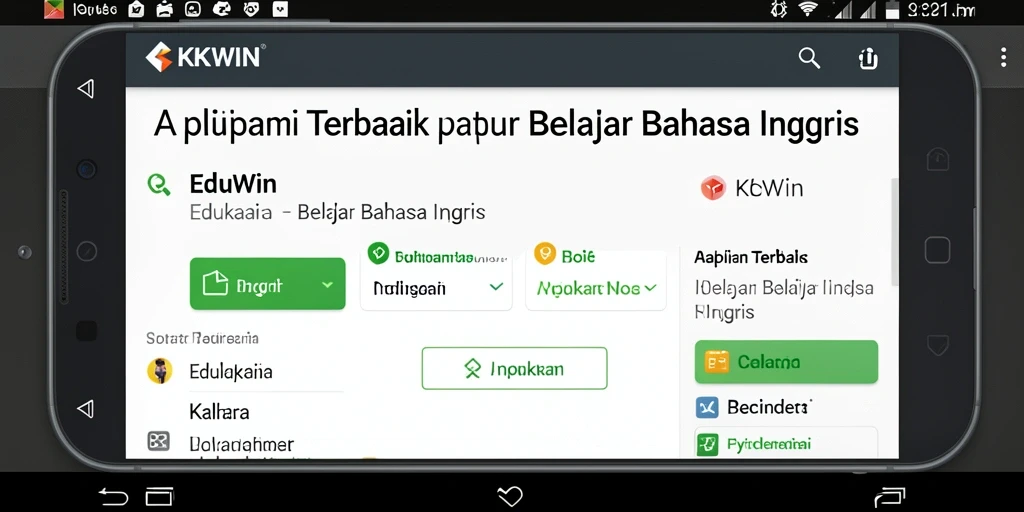 Tampilan antarmuka KKWIN yang intuitif dan user-friendly untuk belajar Bahasa Inggris.