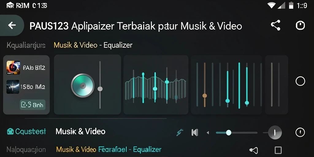 Tampilan utama aplikasi PAUS123 dengan fitur Equalizer yang menarik.