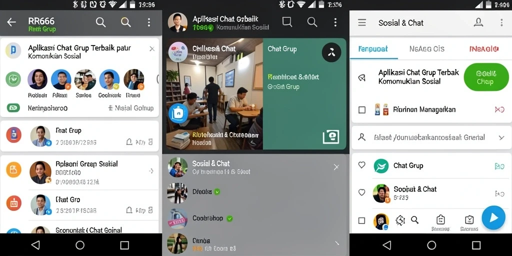 Tampilan antarmuka RR666 dengan fitur Chat Grup yang menarik.