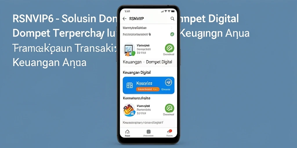 Antarmuka RSNVIP6 yang intuitif sebagai Dompet Digital.