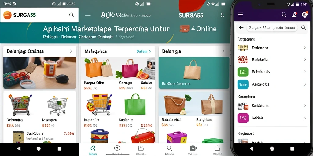 Tampilan antarmuka SURGA55 yang user-friendly dan mudah digunakan.