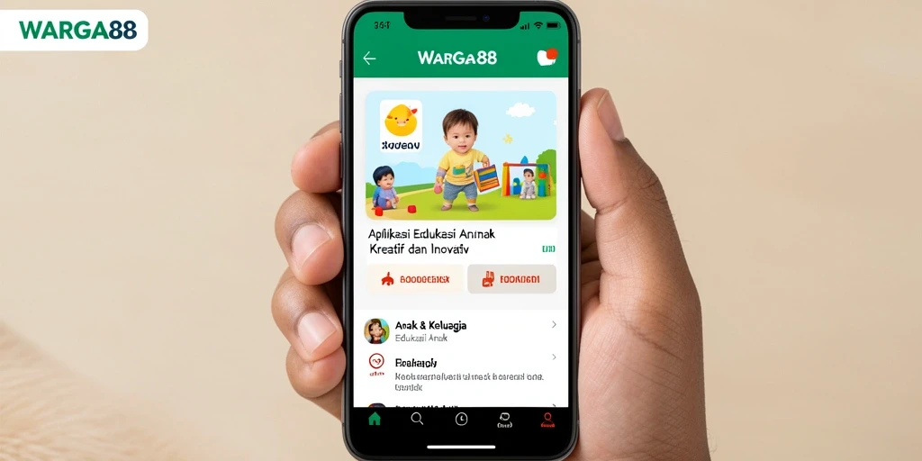 Tampilan antarmuka WARGA88 yang interaktif dan menarik bagi anak-anak.